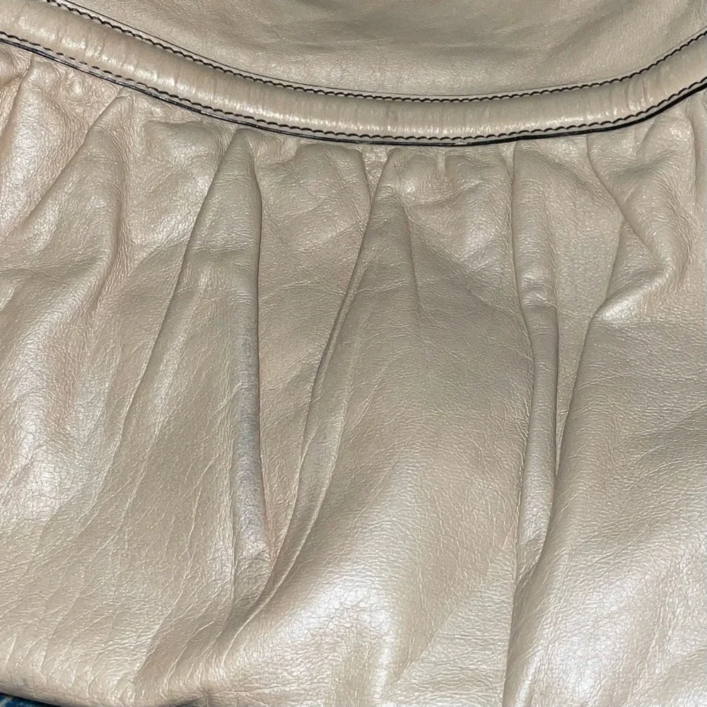 Fendi Large Chef Shopper Tote Bag in Chiaro Beige Cream Lambskin Leather Bag